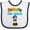 White and Navy, variant on Inktastic Future Mail Carrier Cute Postal Worker Boys or Girls Baby Bib