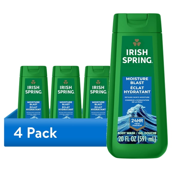 Irish Spring Body Wash for Men, Moisture Blast Body Wash, 20 Oz, 2 Pack