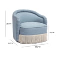 thumbnail image 7 of TOV Furniture Pamela Faded Blue Recycled Fabric Tassel Lounge Chair, 7 of 7