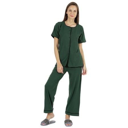 

Inkmeso Top Pajama Set Women Solid Sleepwear Pj Loungewear 2 Piece Set Nightwear