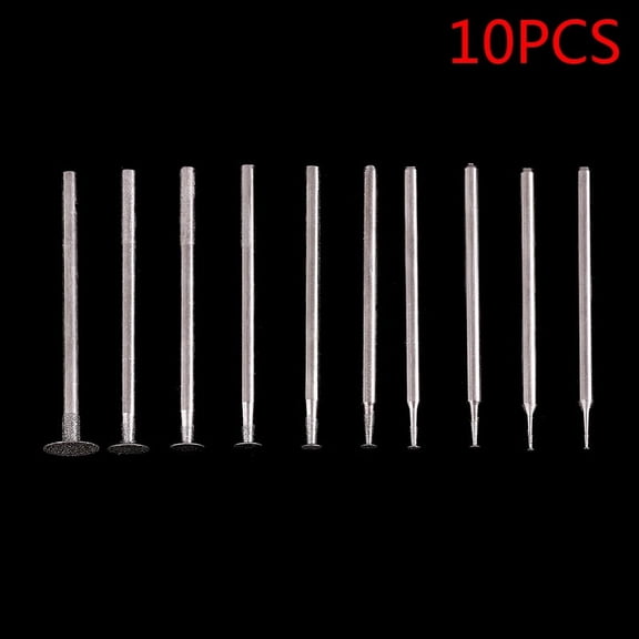 10Pcs Grinding Bit Dremel Accessory 2.35mm Ultra-Thin T Head Shank Mounted Point Stone Jade Carve Polish Engrave Tool