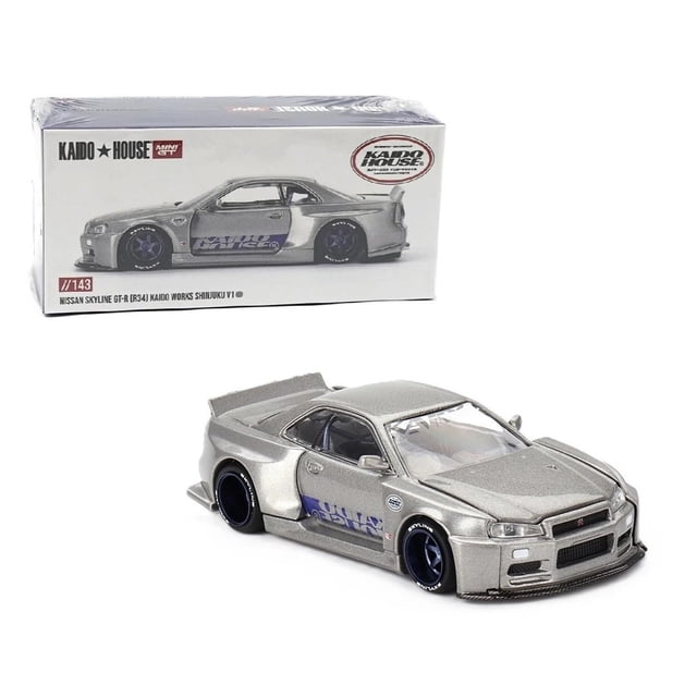 Kaido House x Mini GT Nissan Skyline GT-R R34 1:64 Diecast KHMG143