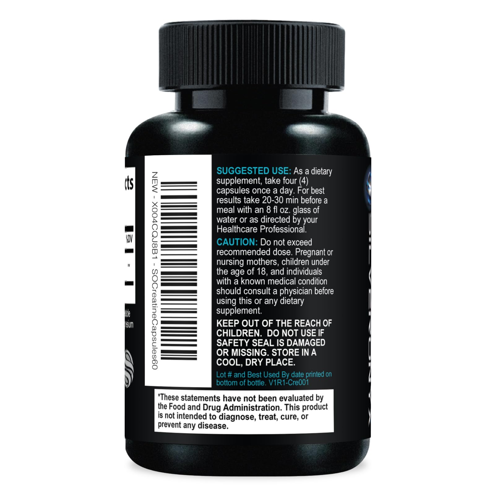 Creatina Monohidrato 3000mg por Porción - Polvo de Creatina Micronizada 3X Fuerza - Apoya Músculo Magro, Fuerza, Energía y Resistencia - Suplemento Natural, No GMO, Envasado en EE. UU. - 60 Cápsulas 7