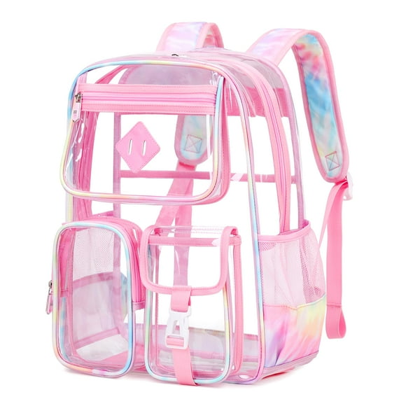 Mochila transparente PIG PIG GIRL para la escuela, la universidad, el trabajo y los viajes