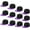 Black/Purple, variant on Wholesale 12 Pack Snapback Hat Cap Hip Hop Style Flat Bill Blank Solid Color Adjustable Size Assorted Group 1 (Solid)