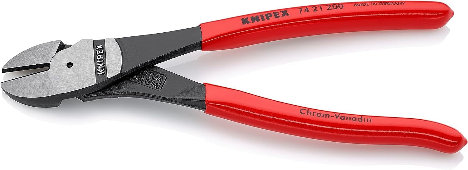 Knipex 74 21 200 SB High Leverage Diagonal Cutters 7,87" 12° angled in blister packaging