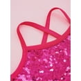 thumbnail image 5 of Venjoe Girls Sequined Camisole Ballet Dance Tutu Dress Gymnastic Leotard Asymmetrical Skirt Fairy Rose M, 5 of 7