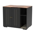 thumbnail image 3 of Large Cat Litter Box Cabinet with Built-in Power Outlet Dog-Proof Shelf Fits Most Self-Cleaning Litter Boxes 5Ft Cord, 3 of 7