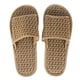 thumbnail image 1 of GOOHOCHY 1 par de zapatillas de tejido creativo de verano cómodas sandalias de bambú (caqui), 1 of 7