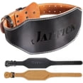 thumbnail image 1 of Cinturón de levantamiento de pesas de piel auténtica Jaffick para hombre y gimnasio, 1 of 9