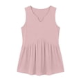 thumbnail image 5 of BUIGTTKLOP Tank Tops for Women Summer Babydoll Tops V Neck Sleeveless Shirts Dressy Casual Blouses Beach Vacation Clothes, 5 of 5