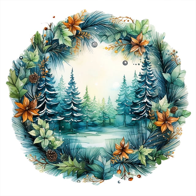 5D DIY Kit Anillos Navidad Con Del 40x40cm
