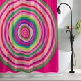 thumbnail image 2 of Abstract Rainbow Circle Fabric Shower Curtain Modern Art Rose Red Washable Shower Curtains for Bathroom, Waterproof Bath Curtain with Hooks Home Decor 72x72in, 2 of 8
