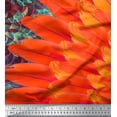 thumbnail image 3 of Soimoi Polyester Crepe Fabric Floral & Feather Panel Printed Fabric 1 Yard 52 Inch Wide, 3 of 3