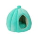 thumbnail image 3 of Cama de calabaza para gatos de interior, caseta para gatos, perrera, accesorios calmantes para mascotas, camas suaves para perros, nido para gatos y g Azul Verde Pequeño, 3 of 9