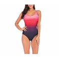 thumbnail image 5 of Bikini sin espalda con degradado ondulado de una pieza ROJO Adepaton FLD-4476, 5 of 5