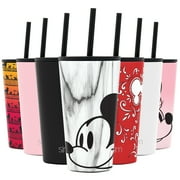 Simple Modern Disney 16 oz Classic Tumbler with Straw & Flip Lid - 18/8 Stainless Steel Water Bottle Disney: Mickey on Marble