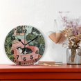 thumbnail image 2 of Yayeee 10" Wall Clock Battery Operated Quartz Round Silent Non-Ticking Home Decor, Pink Sleeping Cat, 2 of 6