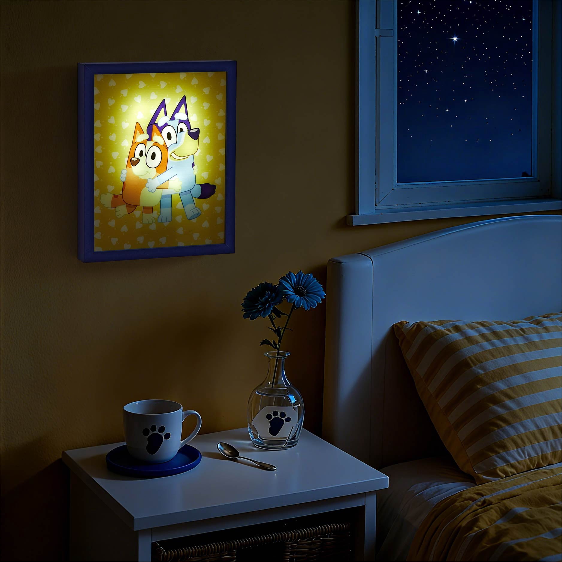 Bluey & Bingo Kids' Light-Up MDF Wall Art