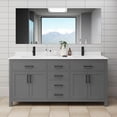 thumbnail image 2 of Wyndham Collection Beckett 72" Wood Double Bathroom Vanity in Gray/Black, 2 of 6