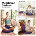 thumbnail image 3 of Round Meditation Cushion, 22" Dutch Velvet Floor Pillow with PP Cotton Filling for Yoga, Zen, Reading, and Floor Seating, Boho Print, 3 of 5