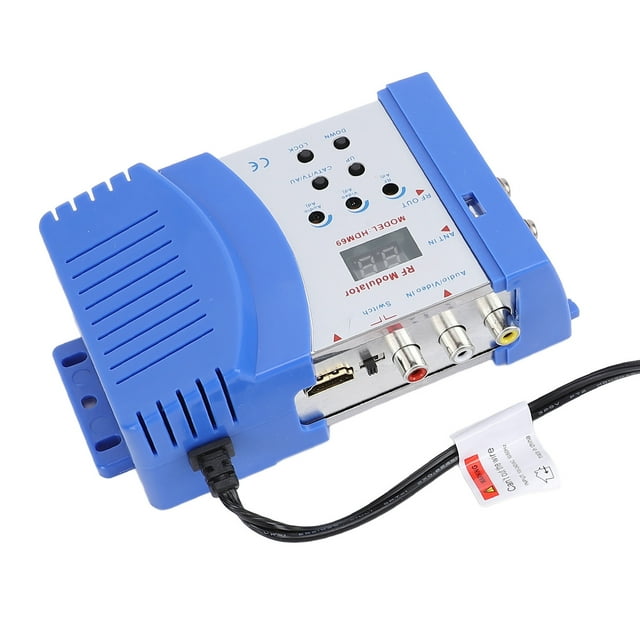 AV To RF Modulator, Plug and Play PAL NTSC Output HD Multimedia Interface To RF Modulator for Game Console US Plug AC 100 to 240V,EU Plug AC 100 to 240V
