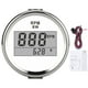 thumbnail image 2 of Medidor De Tacómetro, Retroiluminación De 52 Mm/2 Pulgadas, Pantalla LCD, Medidor De Revoluciones Del Motor Para Motor Generador/motor De Gasolina Para Coche/camión/barco ANGGREK Esfera blanca con cubierta plateada., 2 of 8