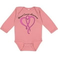 thumbnail image 3 of Inktastic Breast Cancer Awareness with Pink Ribbon Heart Boys or Girls Long Sleeve Baby Bodysuit, 3 of 5
