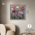 thumbnail image 5 of Fabric Flora Canvas Floral Prints by Art Remedy, Gold Frame, 30 x 30, 5 of 7
