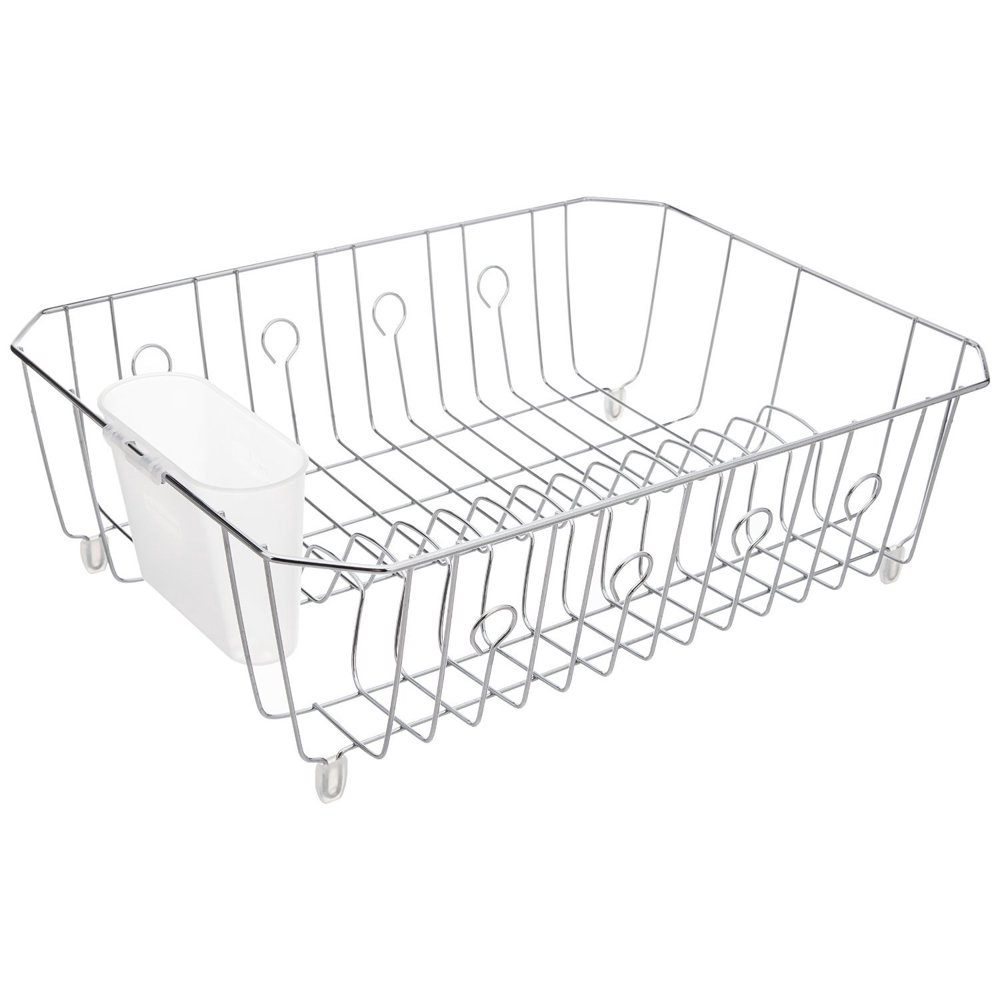 Rubbermaid 6032ARCHROM Microban Coated Wire Dish Drainer, Large