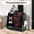 thumbnail image 4 of Superjoe Golf Bag Organizer, Stylish Golf Bag Storage Rack, Premium Wooden Golf Storage Rack, Golf Equipment Organizer for Garage, Indoor Spaces and More (Black), 4 of 6