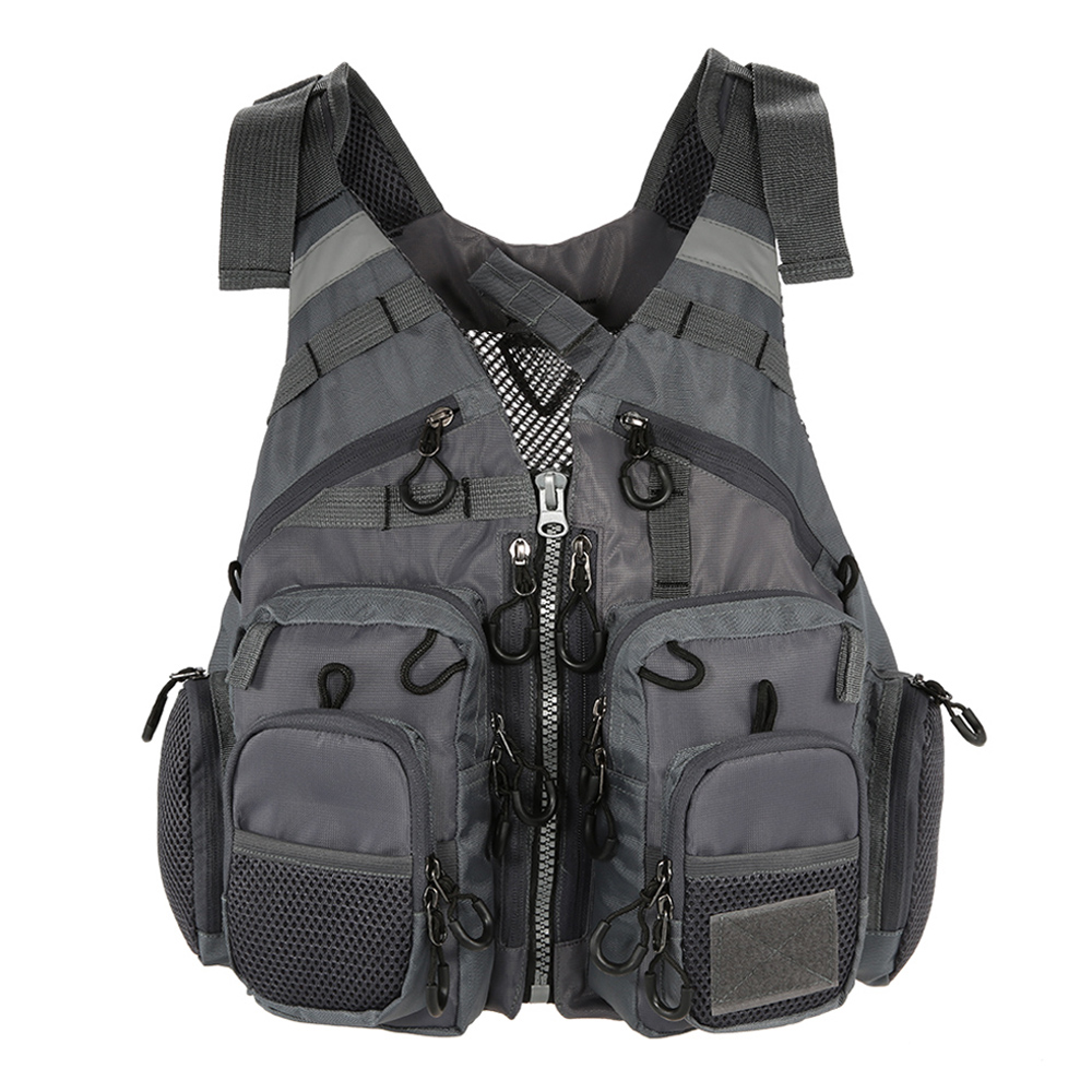 Moligh doll Fly Fishing Vest Multi-Pockets Durable Waistcoat Fishing Chest Backpack for Outdoor Fishing Gear and Equipment