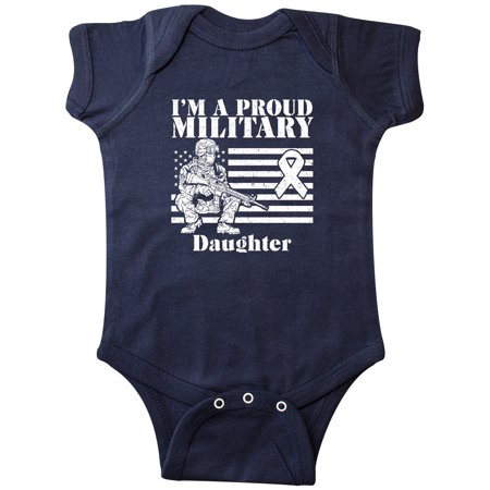 

Inktastic Proud Military Daughter Red Friday Gift Baby Girl Bodysuit