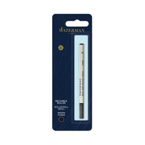 Waterman® Rollerball Pen Refill, Fine Point, 0.5 mm, Black