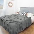 thumbnail image 2 of PiccoCasa Cooling Blanket Viscose from Bamboo Breathable Dark Gray Full, 2 of 6