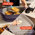 thumbnail image 4 of Bella Make & Take Electric Sartén, se adapta a cualquier lugar utensilios de cocina, revestimiento de cerámica EverGood, temperatura ajustable y apta para lavaplatos, tapa de vidrio templado, base de, 4 of 5