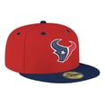 thumbnail image 3 of Men's New Era Red/Navy Houston Texans Flipside Two-Tone 59FIFTY Fitted Hat, 3 of 5
