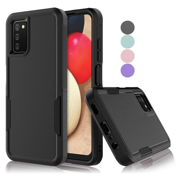 For Samsung Galaxy A03S Case ,Sturdy Phone Case for Galaxy A03S 2021 5G 6.5 inch ,Tekcoo Shockproof Protection Heavy Duty Armor Hard Plastic & Rubber Rugged Bumper 2-in-1 Case Cover -Black