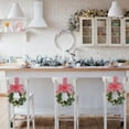 thumbnail image 6 of XJGHHSY 4 Pcs 10.6" Mini Eucalyptus Wreath with Buffalo Plaid Bow,Small Greenery Wreath for Cabinet,Candle Holder & Farmhouse Decor,White, 6 of 7
