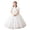 Dress02-White, variant on LEKWK Girls Princess Dress Sequin Puff Short Sleeve Sheer Mesh Tiered Pageant Gown Embroidery Ruffle Cute Dress for Flower Girl Wedding Birthday Party 3-14Y