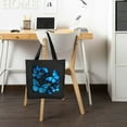 thumbnail image 6 of GOSMITH Butterfly Print 2 Pcs Canvas Tote Bags Cute Aesthetic Tote Bags with Zipper Reusable Grocery Bags Black, 6 of 8