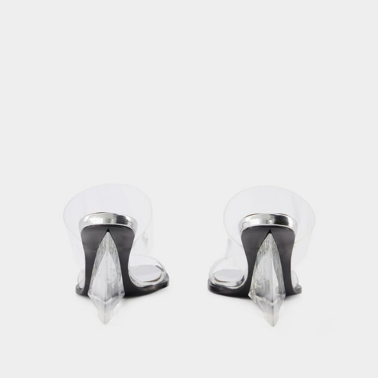 サンダル・ミュール Sandals - Alexander Mcqueen - Clear - Leather Alexander Mcqueen Sandals - Clear - Leather White (Women's