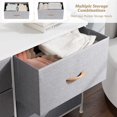 thumbnail image 5 of ZXNYH Dresser for Bedroom with 5 Drawers, Storage Drawer Organizer, Wide Chest of Drawers for Closet, Clothes, Kids, TV Stand with Storage Drawers, Wood Board, Fabric Drawers(Light Grey), 5 of 8