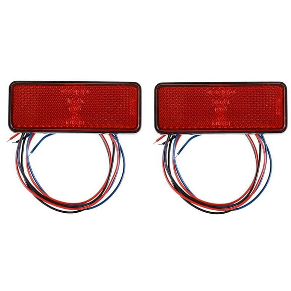2X LED Reflector Red Rear Tail Brake Stop Marker Light Truck Trailer SUV