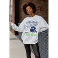 thumbnail image 3 of Women's Gameday Couture  Ash Seattle Seahawks Home Turf Oversized Premium Fleece Pullover Sweatshirt, 3 of 3