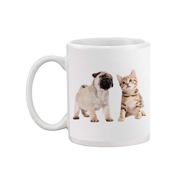 Pug Puppy And Kitten Mug  -Image by Shutterstock,