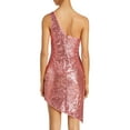 thumbnail image 2 of Aqua Womens Sequin One Shoulder Cocktail and Party Dress, 2 of 2