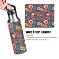 thumbnail image 4 of Yayeee 20oz Insulated Water Bottle Double Wall Stainless Steel with Flip Straw Lid, Vibrant Blooming Flowers, 4 of 7