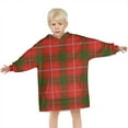 thumbnail image 3 of Red Green Checkerboard Checkered Pattern Blanket Hoodies for Kids 6-13YR Oversize Wearable Blanket Hoodies for Boys Girls Teens, 3 of 7