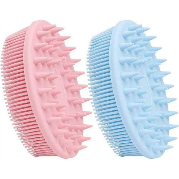 Face Silicone Scrubber 2pcs Silicone Body Scrubber Double Side Baby Hair Scalp Massager Cleansing Exfoliating Brush Head Bath Massage Shower Shampoo Brush for Baby Kids Silicone Scrubbers